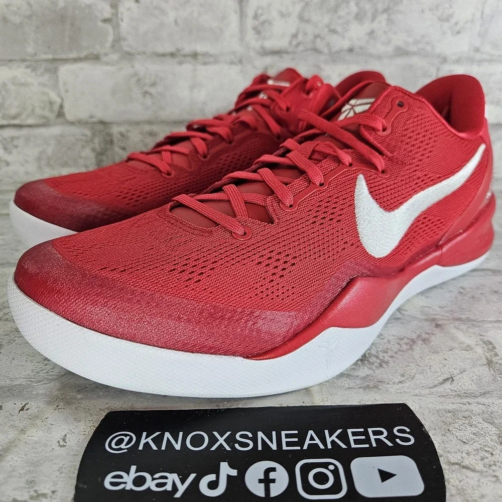 Nike Kobe 8 Protro University Red White Basketball HF9550 600 Men's Size 12